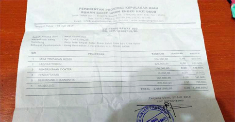 Keluarga Pasien Pertanyakan Kwitansi Pembayaran Di Rsud Tanjunguban Bpk Ri Perwakilan Provinsi Kepulauan Riau